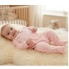 BW-13-432: Baby Girls Elephant Smocked Velour All In One (NB-6 Months)
